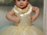 Sarı Bebek Abiye Modeli